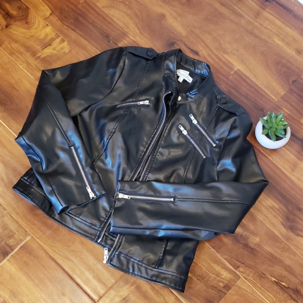 EUC | LIVE FREE | Faux Leather Jacket